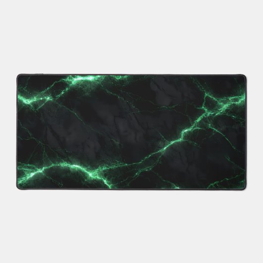 Emerald Green Lightning Marble Mouse Pad Schreibtischunterlage (Vorderseite)