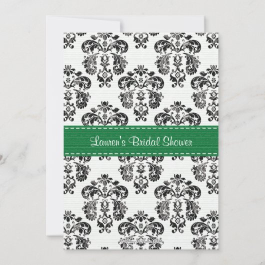 Emerald Green Lilie Brautparty Einladung (Rückseite)