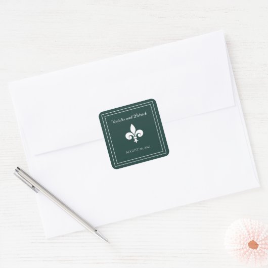 Emerald Green Lilie Wedding Stickers (Umschlag)