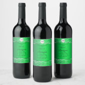 Emerald Green Logo Initials Glitzer Product Labels Weinetikett (Flaschen)