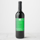 Emerald Green Logo Initials Glitzer Product Labels Weinetikett (Vorderseite)