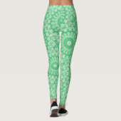 Emerald Green Mandala Pattern Leggings (Rückseite)