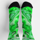 Emerald Green Marble Textur Abstrakt flüssige Farb Socken (Oben)