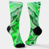 Emerald Green Marble Textur Abstrakt flüssige Farb Socken (Gewinkelt)