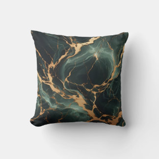 Emerald Green Marble Throw Kissen