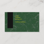 Emerald Green Marble Visitenkarte (Rückseite)