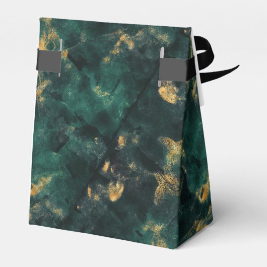 Emerald Green Marble Wedding Geschenkschachtel (Rückseite)