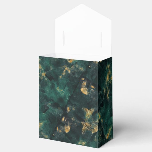 Emerald Green Marble Wedding Geschenkschachtel (Geöffnet)