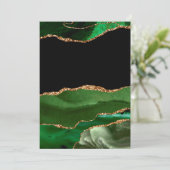 Emerald Green Marbled Agate Contemporary Stone Dankeskarte (Stehend Vorderseite)