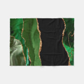 Emerald Green Marbled Agate Contemporary Stone Fleecedecke (Vorderseite (Horizontal))