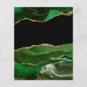 Emerald Green Marbled Agate Contemporary Stone Flyer (Hinten)