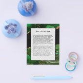 Emerald Green Marbled Agate Contemporary Stone Flyer (Einzeln)