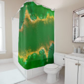 Emerald Green Metallic Duschvorhang (Beispiel)