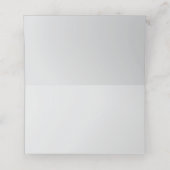 Emerald Green Minimalistisch Monogram Platzkarte (Innenseite Aufgefaltet)