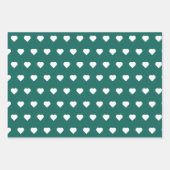 Emerald Green Minimalistisch Simple Heart Elegante Geschenkpapier Set (Vorderseite)