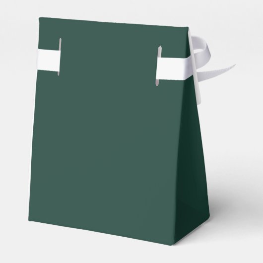 Emerald Green Minimalistisch Special Date Hochzeit Geschenkschachtel (Rückseite)