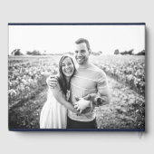 Emerald Green Minimalistisch Wedding Sign in Gästebuch (Rückseite)