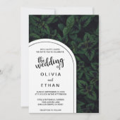 Emerald green mint chic Wedding Einladung (Vorderseite)