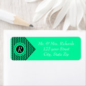 Emerald Green Mit Monogramm Zickzack (Insitu)