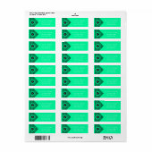 Emerald Green Mit Monogramm Zickzack (Vorne)
