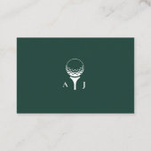 Emerald Green Modern Golf Wedding Drink Ticket (Rückseite)