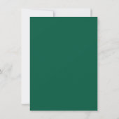 Emerald Green Modern Initial Wedding RSVP Card Dankeskarte (Rückseite)