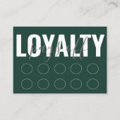 Emerald Green Modern Minimalistisch Punch Script Treuekarte (Vorderseite)