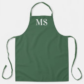 Emerald Green Modern Name Simple Kitchen Schürze (Vorderseite)