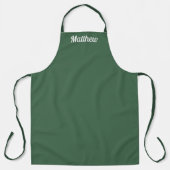 Emerald Green Modern Name Simple Waiter Schürze (Vorderseite)