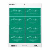 Emerald Green Modern Script Family Rücksendeadress (Vorne)