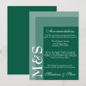 Emerald Green Modern Script Wedding Dankeskarte (Vorne/Hinten)