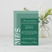 Emerald Green Modern Script Wedding Dankeskarte (Stehend Vorderseite)