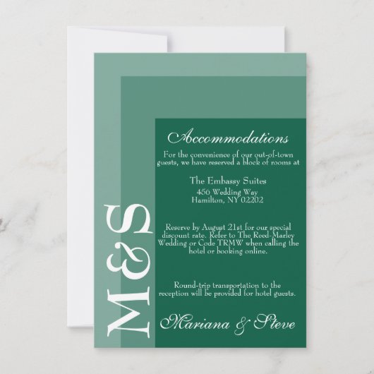 Emerald Green Modern Script Wedding Dankeskarte (Vorderseite)