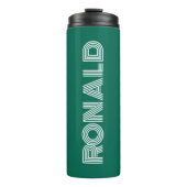 Emerald Green Modern Typografy Personalisiert Thermosbecher (Vorderseite)