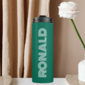 Emerald Green Modern Typografy Personalisiert Thermosbecher