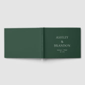 Emerald Green Modern Wedding Custom Guest Book Gästebuch (Voll)
