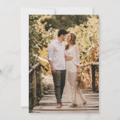 Emerald Green Modern Wedding Foto Einladungen (Rückseite)