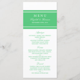 Emerald Green Modern Wedding Menu Menükarte