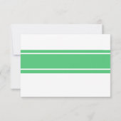 Emerald Green Modern Wedding RSVP (Rückseite)