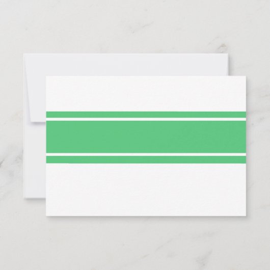 Emerald Green Modern Wedding RSVP (Rückseite)