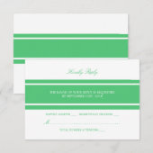 Emerald Green Modern Wedding RSVP Karte (Vorne/Hinten)
