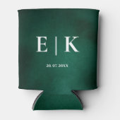 Emerald Green Monogram Dosenkühler (Vorderseite)