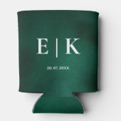 Emerald Green Monogram Dosenkühler (Rückseite)