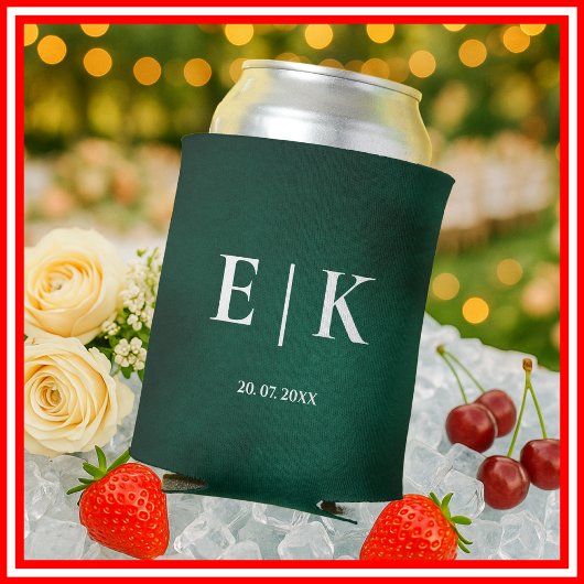 Emerald Green Monogram Dosenkühler