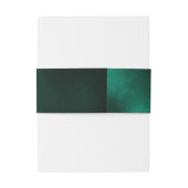 Emerald Green Monogram Einladungsbanderole (Rückseitenbeispiel)