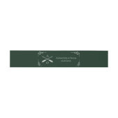 Emerald Green Monogram und Arrows Einladungsbanderole (Flach)