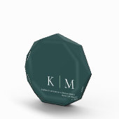 Emerald Green Monogram - Wedding Keepake- Fotoblock (Rechts)
