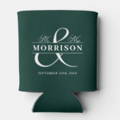 Emerald Green Mrs. Gastgeschenk Hochzeit Dosenkühler (Rückseite)