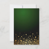 Emerald Green Muslim Wedding Einladung (Rückseite)