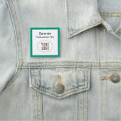 Emerald Green Name Abzeichen Company Logo 2x2 Fläc Namensschild (Beispiel)